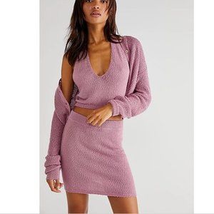 FREE PEOPLE BEACH 3 PIECE SWEATER SET IN MOUNTAIN FLOWER NWT Size XS & S